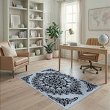 Ornate Blue Mandala Persian Rug