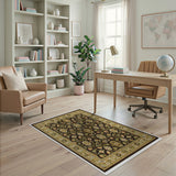 Green Floral Traditional Persian Area Rug