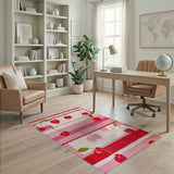 Cherry Stripe Tufted Area Rug