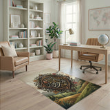 Ornate Assalamu Alaikum Calligraphy Medallion Rug
