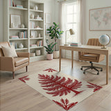 Stylized Red Fir Tree Area Rug