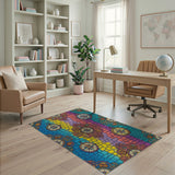 Vibrant Compass Travel Area Rug