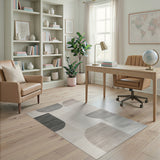 Modern Grey Abstract Area Rug