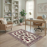 Red Wine Bottle Grape Area Rug