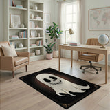Smiling Cartoon Ghost Area Rug
