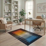 Multi-Color Gradient Geometric Area Rug