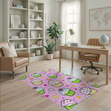 Cute Cartoon Cupcakes Pink Area Rug