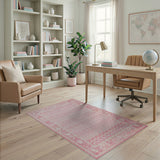 Blush Pink Floral Vintage No. 14 Area Rug