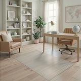 Beige Horizontal Stripe Geometric Area Rug