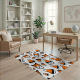 Cute Fox Candy Corn Halloween Rug