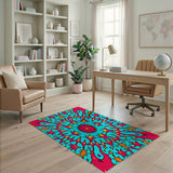 Multi-color and Patterns Vibrant Starburst Multi-Color Geometric Area Rug