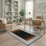 Orange Plaid Gradient Black Area Rug