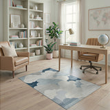 Dreamy Clouds Abstract Blue Area Rug
