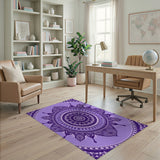 Purple Mandala Boho Purple Area Rug