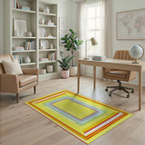Vibrant Multi-Color Concentric Frames Area Rug