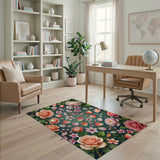 Peach Rose Cherry Blossom Petal Rug
