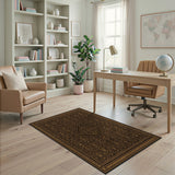 ODIKA Black Gold Tribal Area Rug