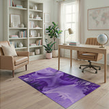Purple Abstract Area Purple Abstract Wave Area Rug