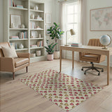 Pink Whimsical Pink Hearts Scatter Area Rug