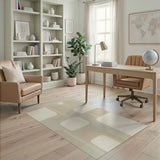 Modern Beige Geometric Area Rug
