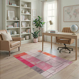 Geometric Modern Vibrant Geometric Abstract Area Rug