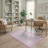 Pink Dotted Geometric Modern Area Rug