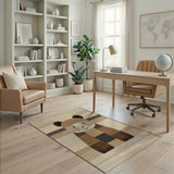 Adorable Patchwork Bear Kids Area Rug