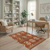 Southwestern Geometric Brown Area Rug