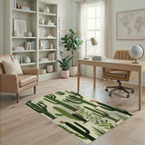 Green Cactus Desert Southwestern Rug