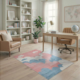 Cute Smiling Clouds Kids Area Rug
