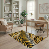 Wavy Tiger Stripe Area Rug