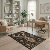 Southwestern Deer Head Area Rug