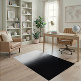 Abstract Area Black White Halftone Gradient Area Rug