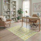 Daisy Meadow Yellow Floral Area Rug