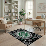 Green Mandala Persian Area Rug