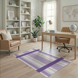 Purple Plaid Checkered Area Rug