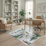 Fishing Lake Anglers Leaping Trout Rug