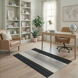 Black and White Bold Vertical Stripe Bold Black White Vertical Stripe Area Rug