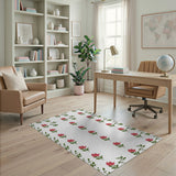 Floral Vintage Pink Vintage Pink Roses Floral Area Rug
