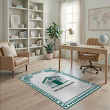 Welcome Dogshouse Paw Print Area Rug