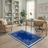 Ornate Celtic Knot Blue Area Rug