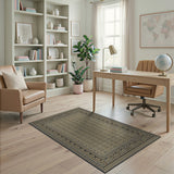 Gold Border Traditional Persian Area Rug