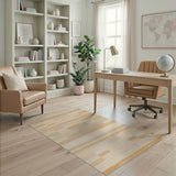 Beige Abstract Geometric Area Rug
