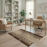 Brown Tan Southwestern Runner Rug