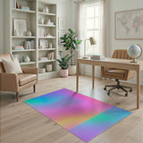Holographic Gradient Multi-Color Abstract Area Rug