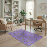 Purple Tribal Serpent Area Rug