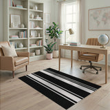Black and White Vertical Striped Bold Black White Vertical Striped Area Rug