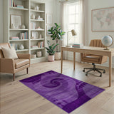 Abstract Area Purple Spiral Abstract Area Rug