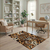 Serval Cat Leopard Spot Area Rug
