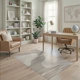 Abstract Area Wavy Grey Abstract Area Rug